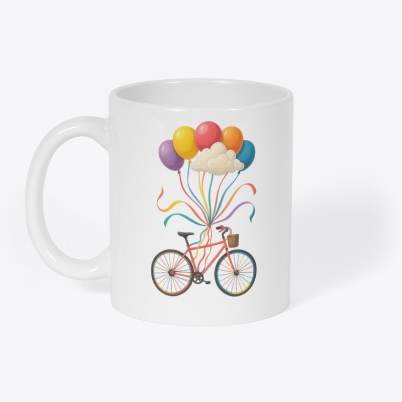 "Up & Away" – Bicycle Balloon Print