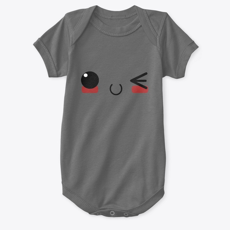 Kawaii japanese anime face design: lucky