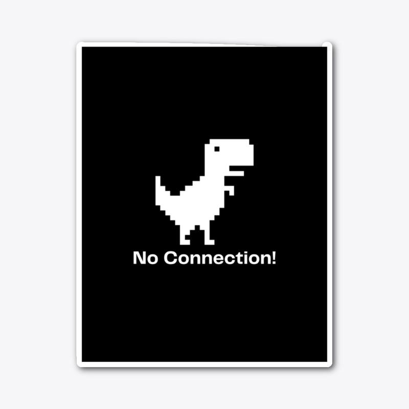 Black and White Simple Dino T-Shirt
