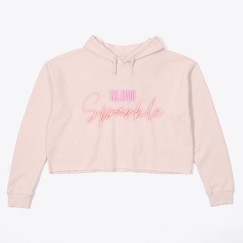 GLOW SPARKLE CROP HOODIE