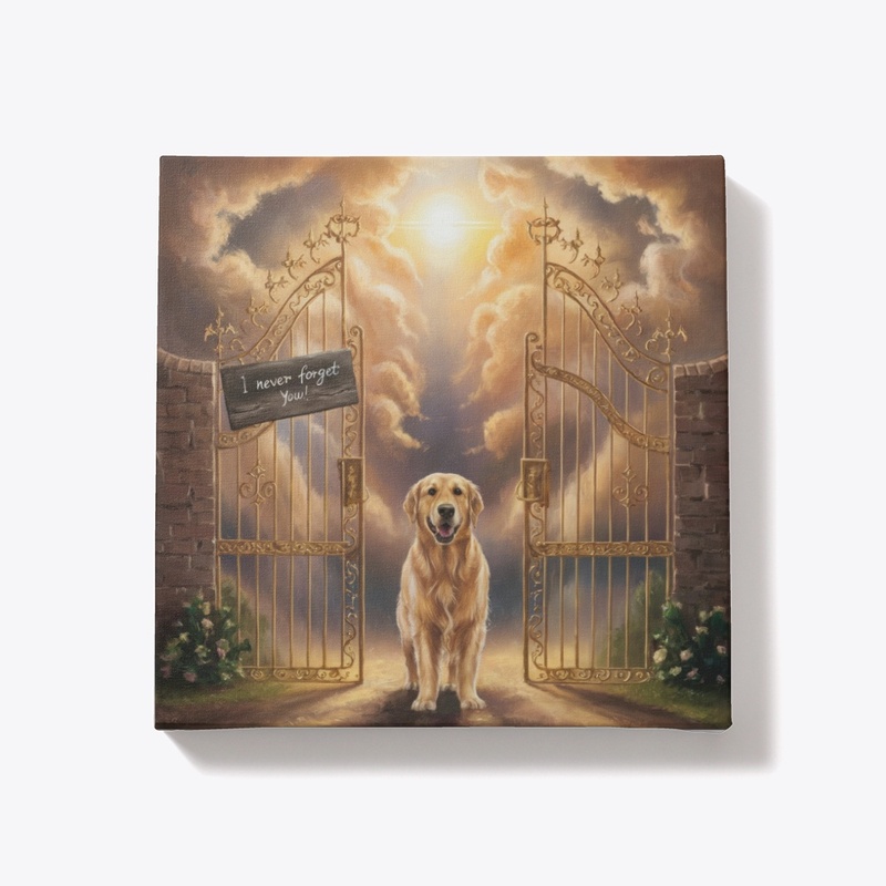 Heavenly Pet Tribute Art Canvas