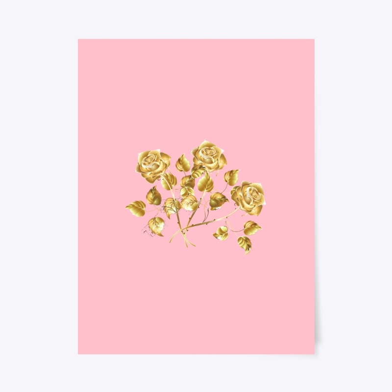 golden flower pillow, towel, canvas