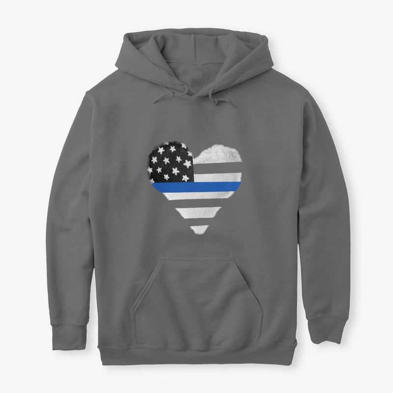 Thin Blue Line Heart