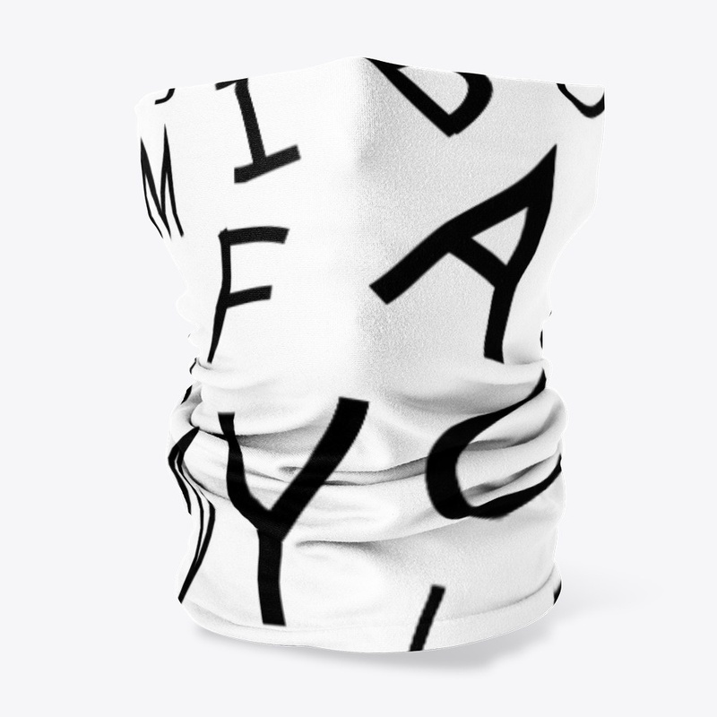 Alphabet Cloud Neck Gaiter