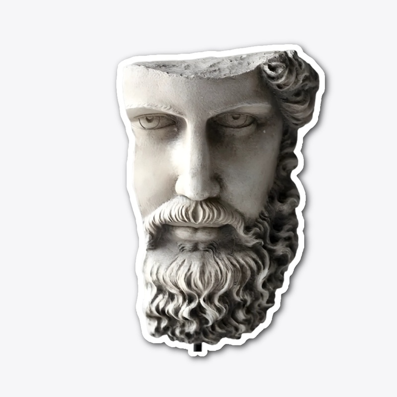 Greek sculpture design printed