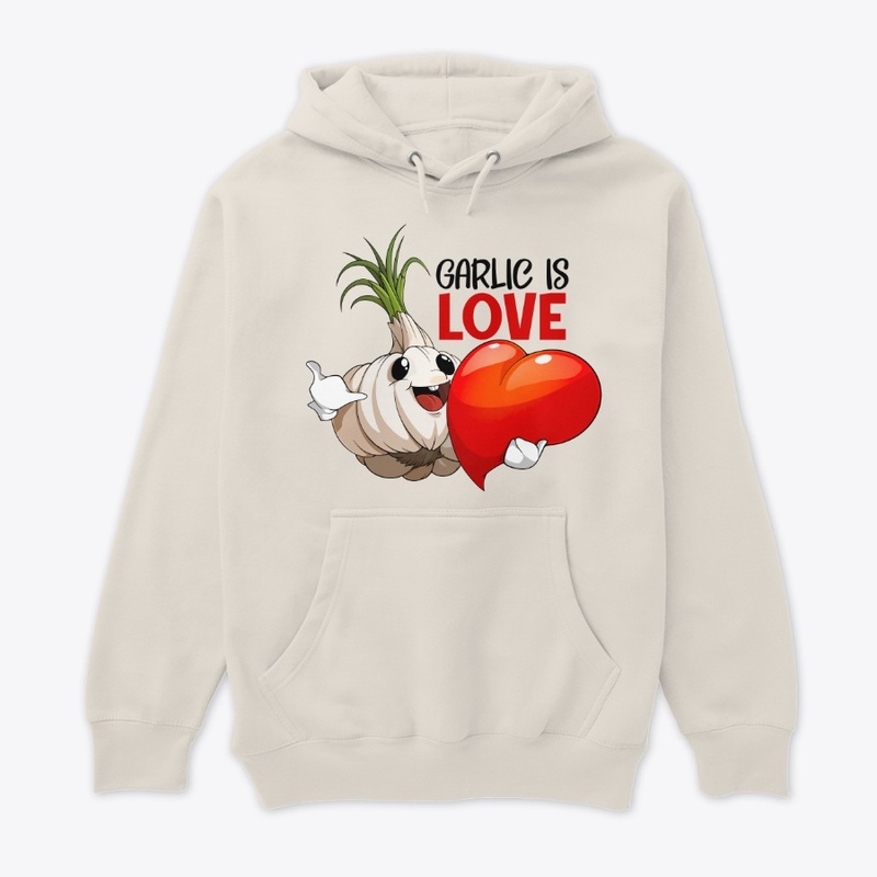 Mens Garlic Is Love (Black Lettering)