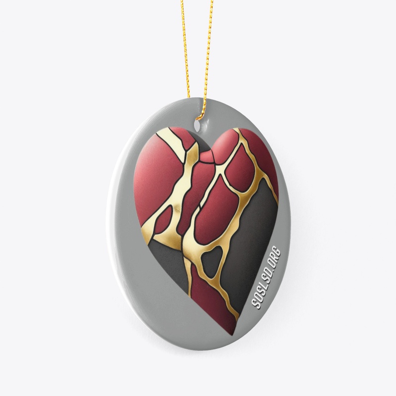 Kintsugi heart #2 design ornament