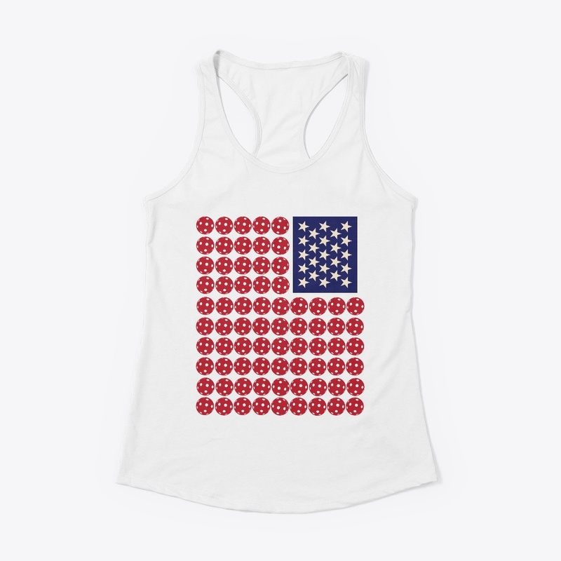 Patriotic Retro USA Flag Red Pickleballs