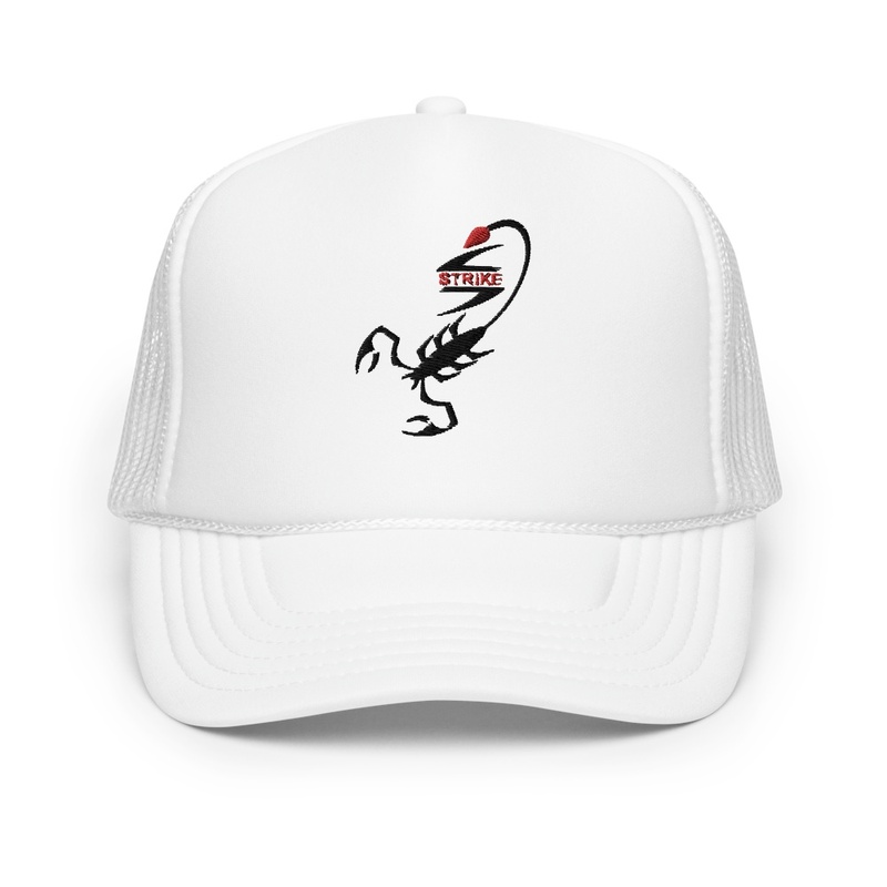 Strike - White with black/red logo