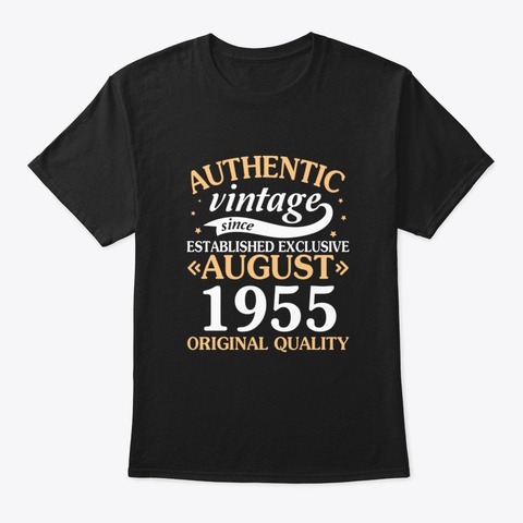 Authentic Vintage Since Established Excl Black T-Shirt Front