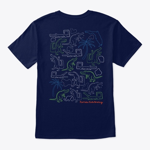 Gator Doodle Navy Camiseta Back