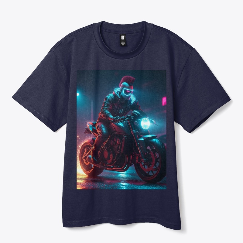 Cyberpunk Motorcyclist
