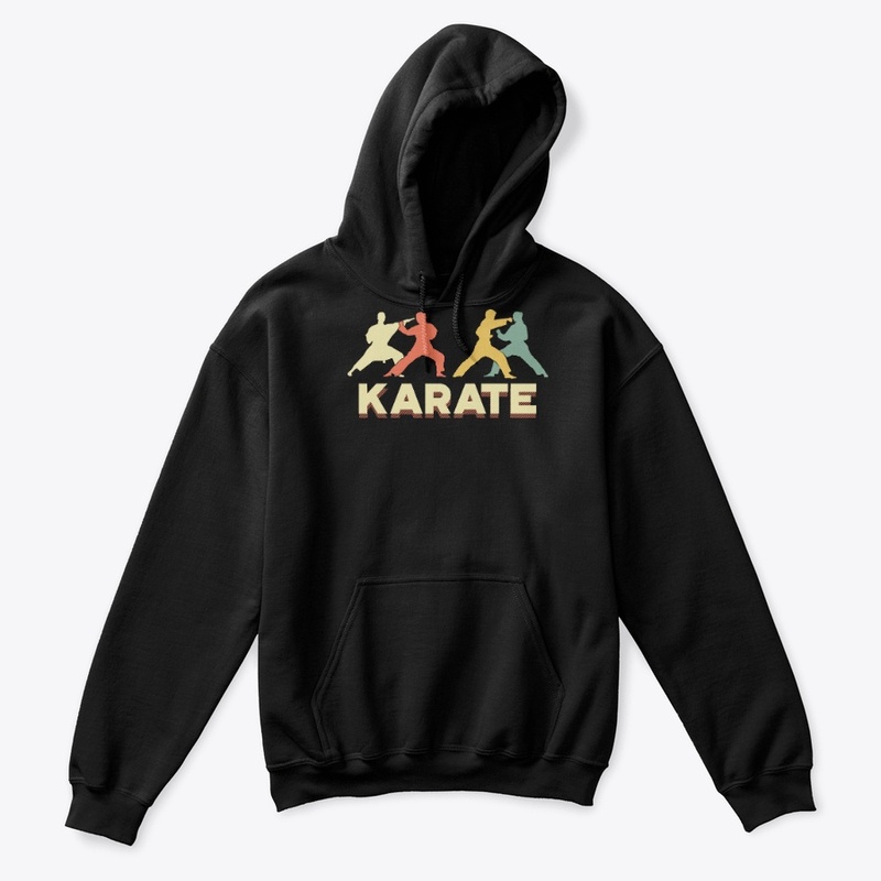 Retro Silhouette Vintage Karate Lover