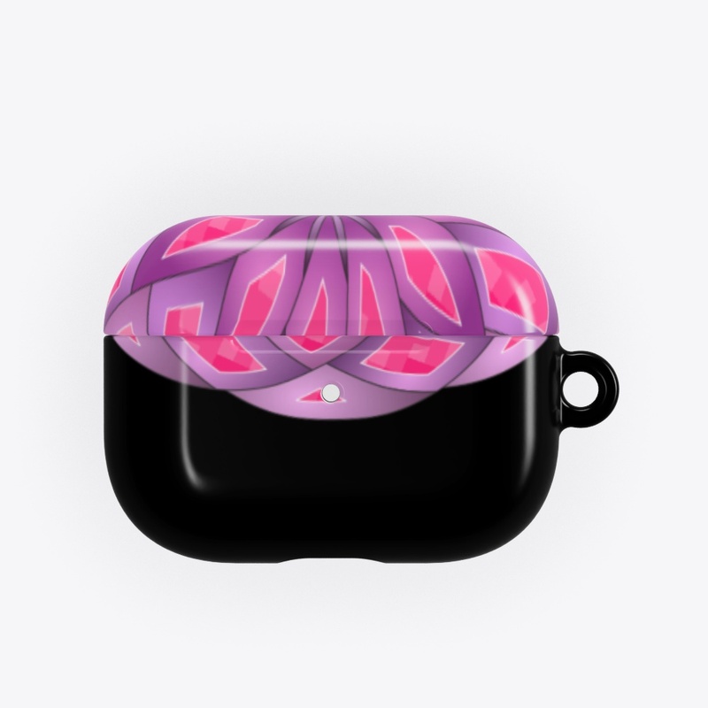 Pink and purple flower design.