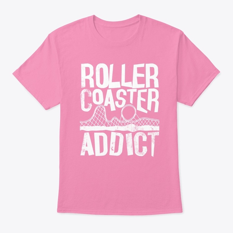 Roller Coaster Addict  / white handdrawn