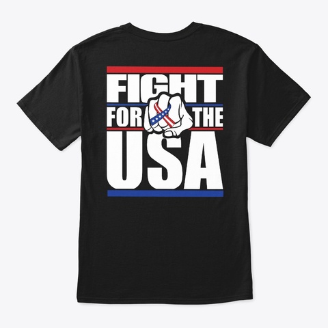 Usa America Strong Black Camiseta Back