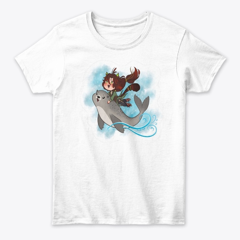 swimming with a seal