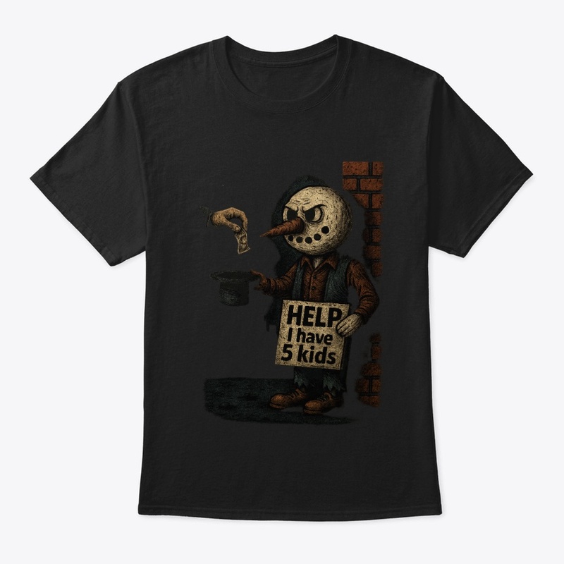 Snowman Dad Tee – “Help I Have 5 Kids” 