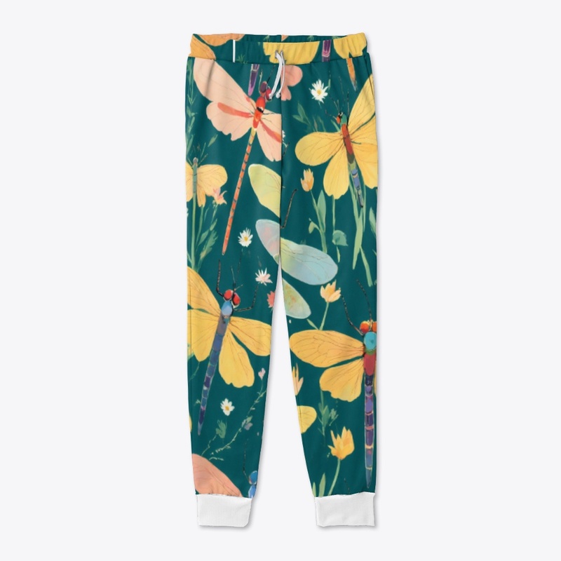 Magical Dragonfly Meadows Kids Joggers