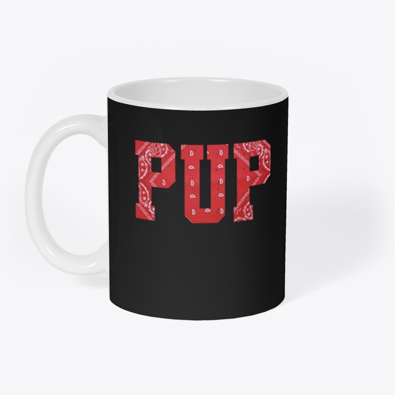 Pup Flagging Red Bandana