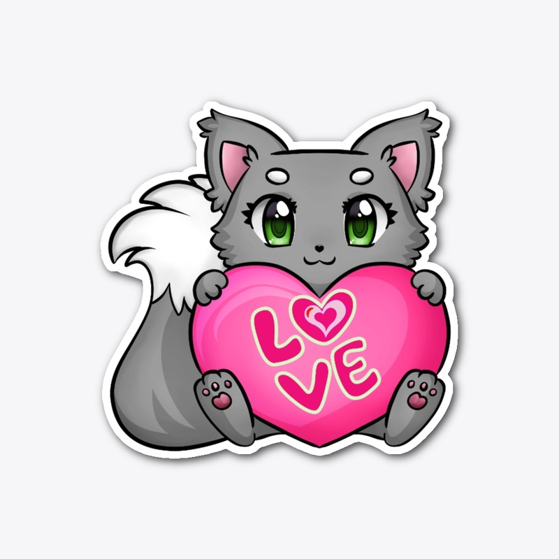 A PINK HEART KITTEN