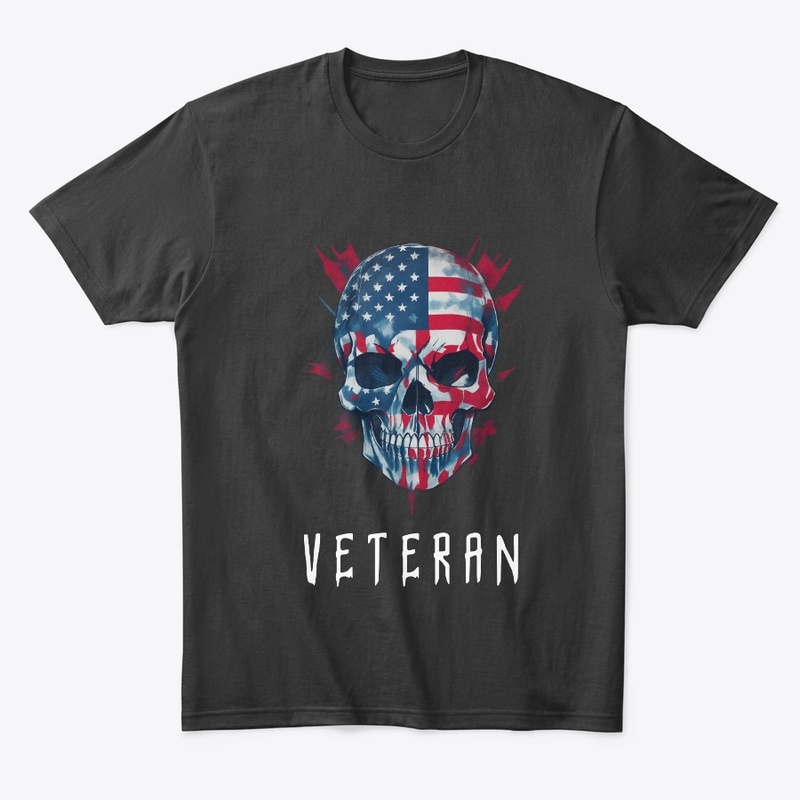 Veteran skull flag