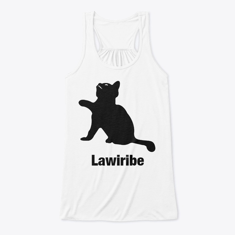 Lawiribe text and black cat