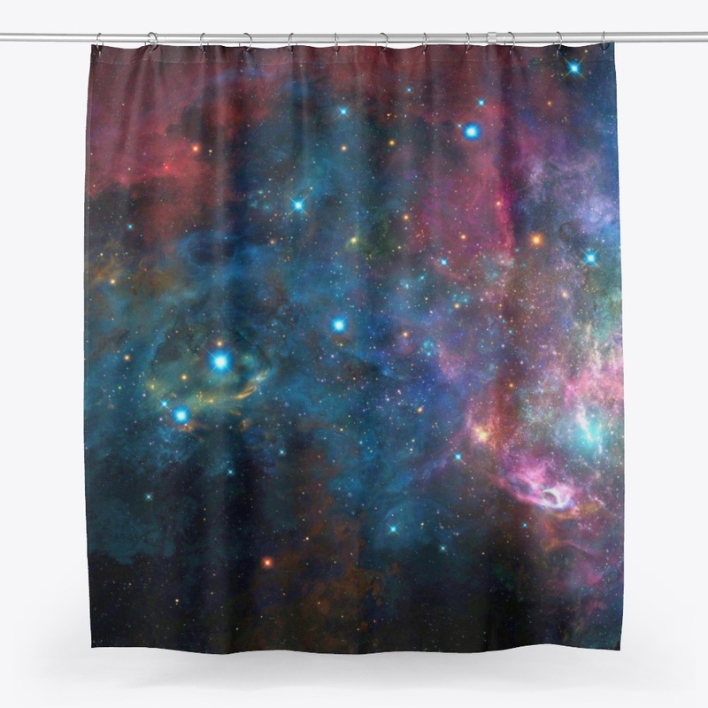 Galaxy shower curtain