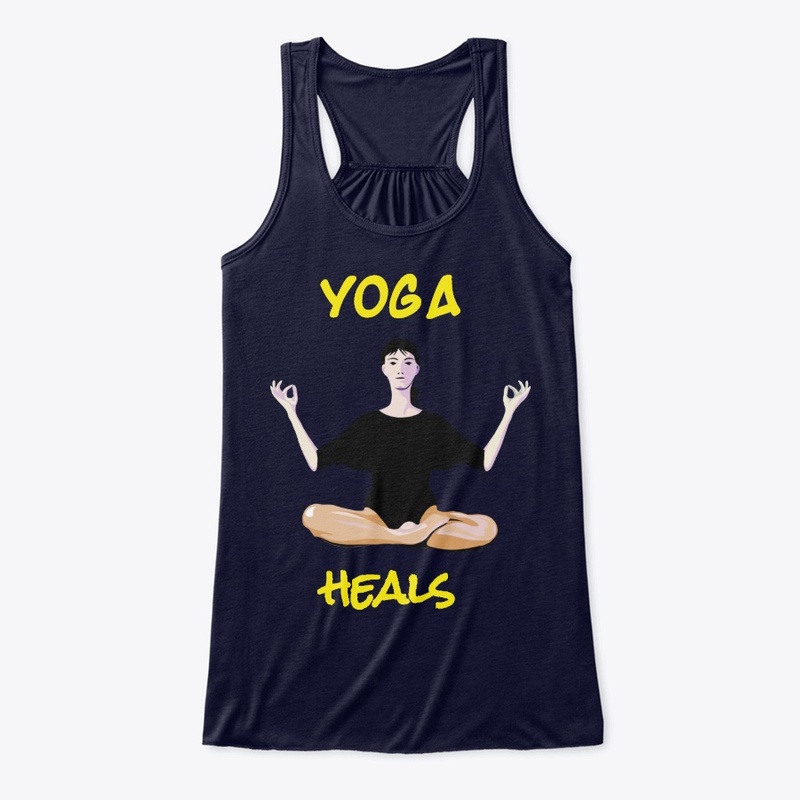 yoga heals multicolour yoga tee 