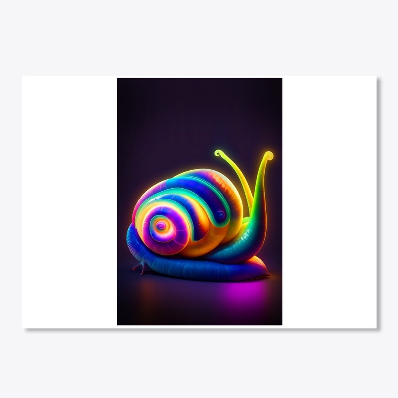 neon colour snail