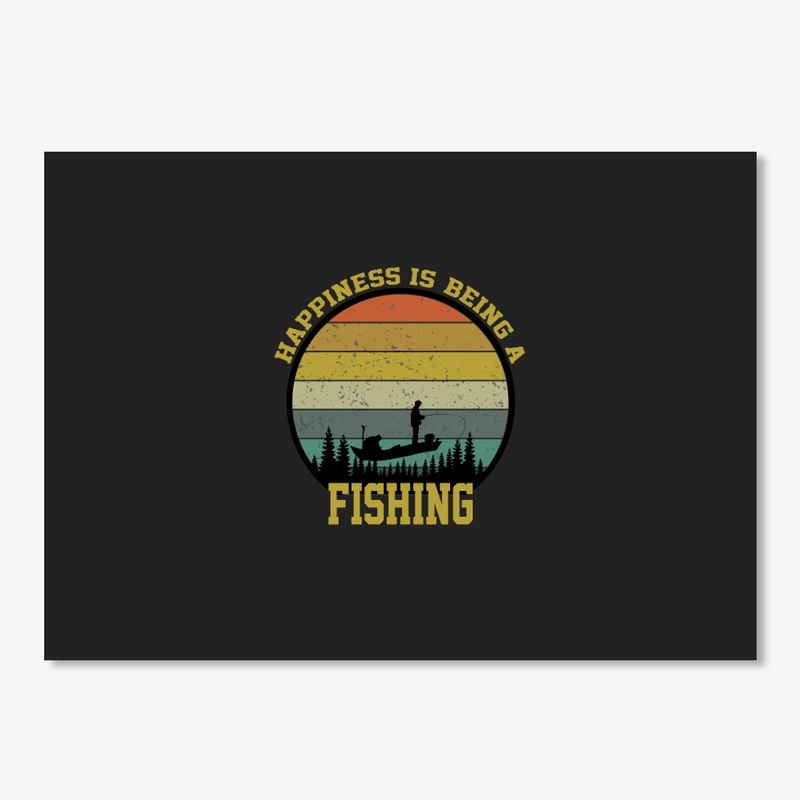 Happiness is being a fishing vintage