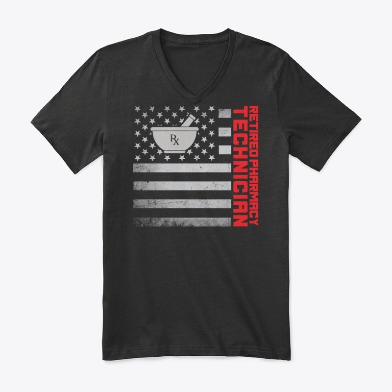 Retired Pharmacy Technician US Flag Mask