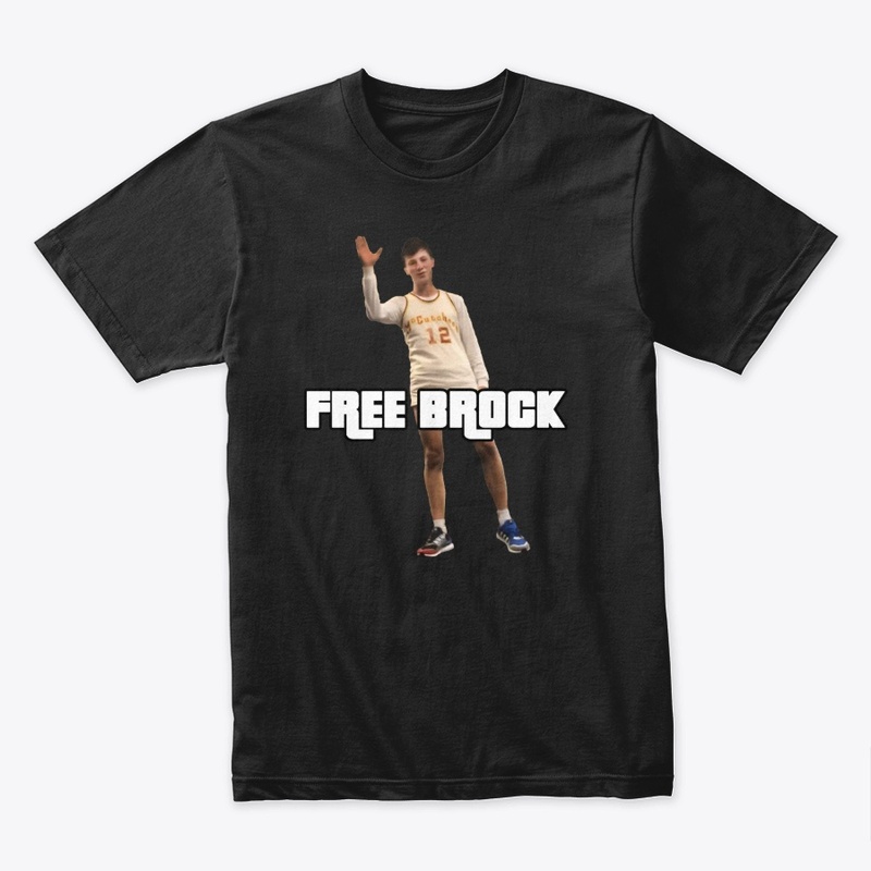 FREE BROCK in White Lettering