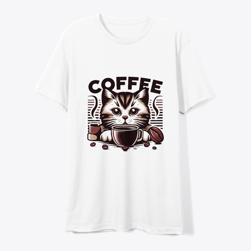 coffee cat love t shirt design