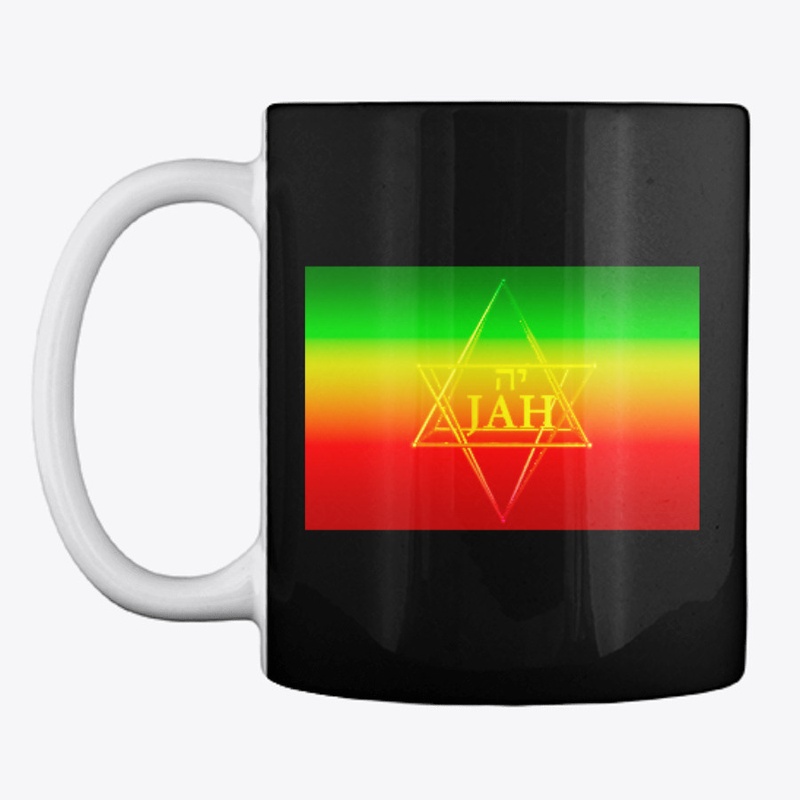 jah in hebrew with golden star of David