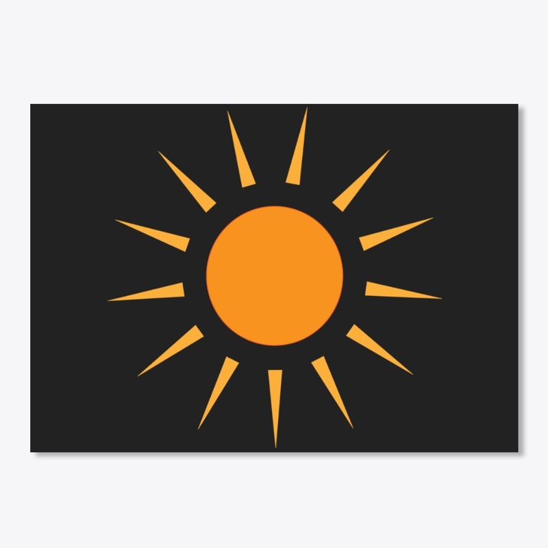 The sun shines yellow