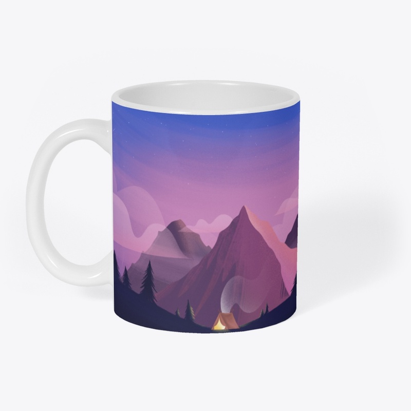 purple mountain lanscape 