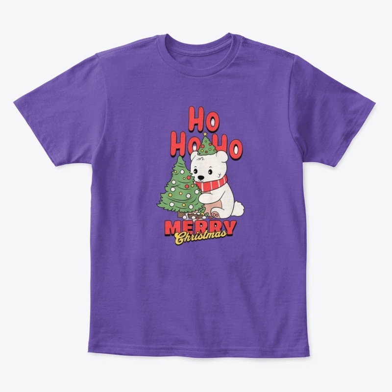  Polar Bear Christmas Tee – Ho Ho Ho!