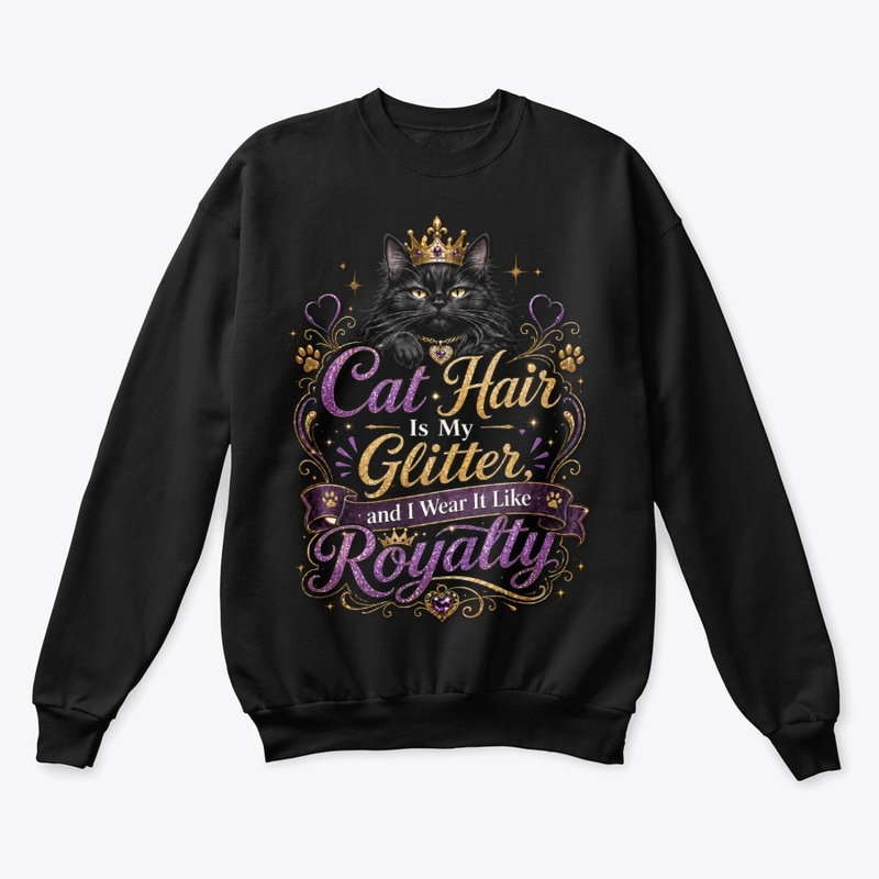 Cat Hair Glitter Dark Clothing &amp; Mug