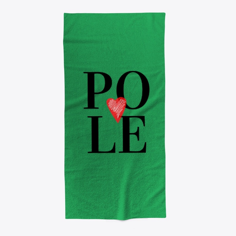 Pole LOVE ~  Red Heart Black  Design