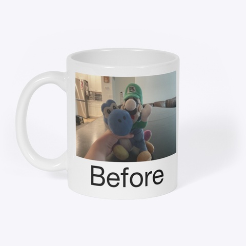 Penwell & Bfg Fish Before & After Mug White Camiseta Front