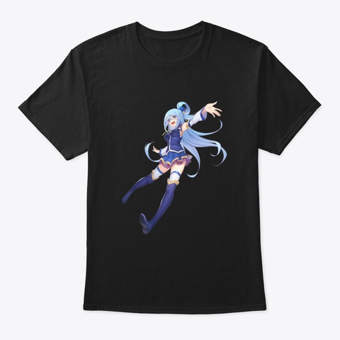 Konosuba Anime Black T-Shirt Front