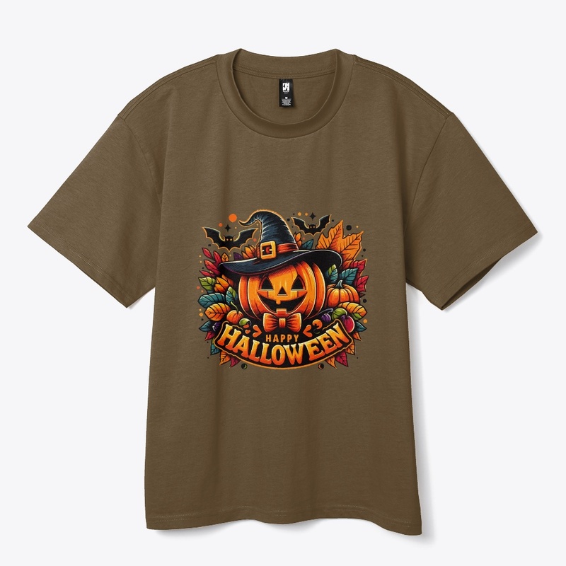 Halloween Pumpkin and Flowers T-Shirt