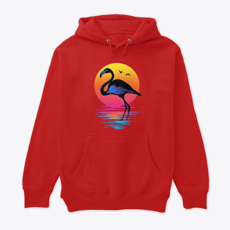Flamingo 🦩 Arts of A sunset scenery.