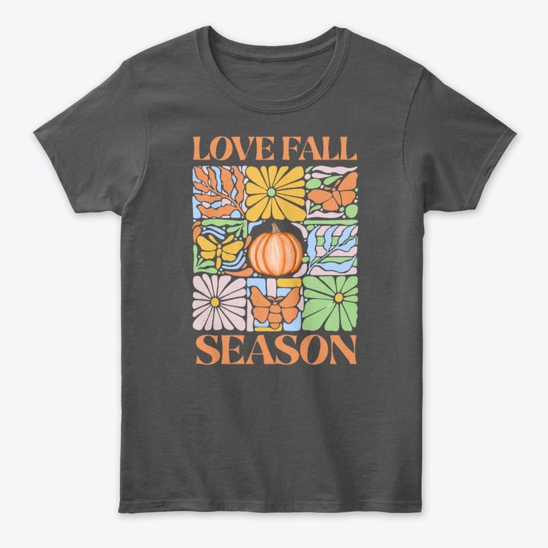 Love Fall Season Abstract Flower Art CO