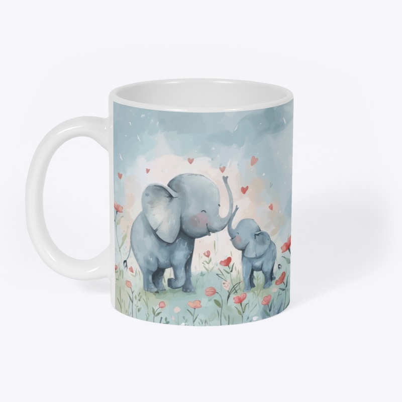 Elephant Mom and Child