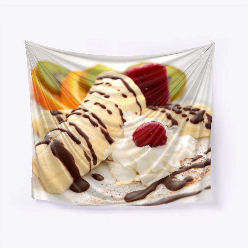 Bananas strawberries tapestry