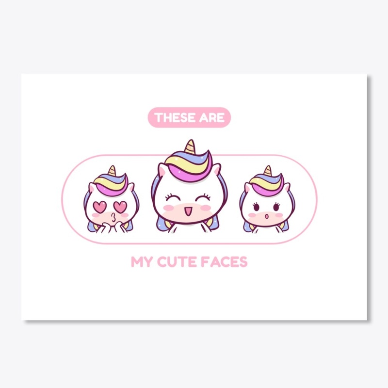 Cute Faces Unicorn