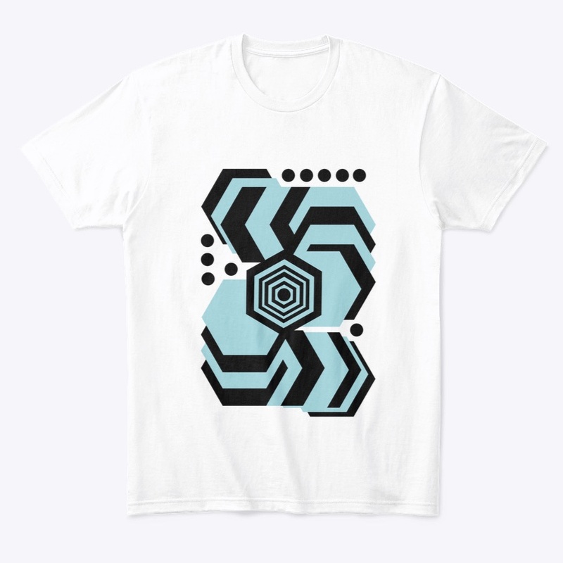 Teal & Black Abstract Tops & Leggings