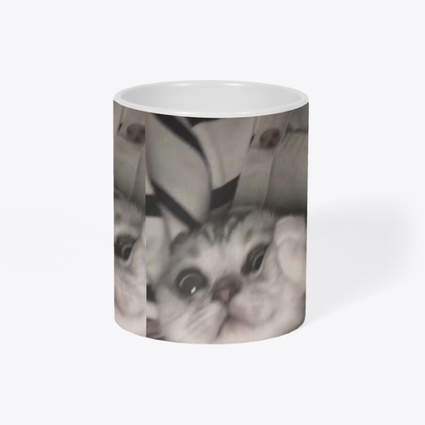 Kitty Mug White T-Shirt Right